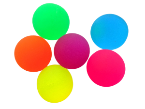 Piłka piłeczka gumowa kauczukowa XXL 4,3 cm fluo
