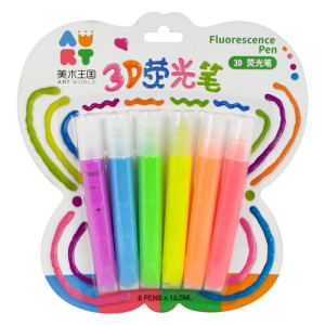 Farby do pisania po szkle 3D pisaki markery 6 szt.