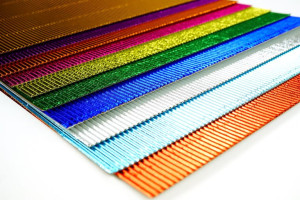 Papier falisty kolorowy do wycinania SCRAPBOOKING 10 szt. A4 mix METALICZNY