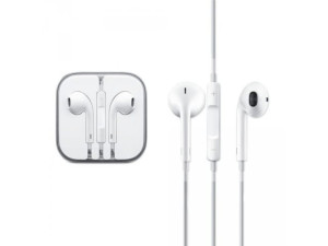 Słuchawki IPHONE białe douszne z mikrofonem