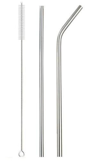 Słomki rurki stalowe metalowe 2 szt. 21 cm + CZYŚCIK