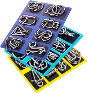 Puzzle metalowe łamigłówki jak NAILS łamigłówki z drutu 8 sztuk zestaw