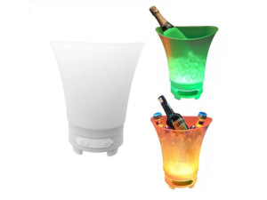 POJEMNIK WIADERKO NA LÓD GŁOŚNIK BLUETOOTH LED jak cooler na alkohol wódkę