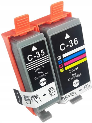 Tusze Canon PGI-35 CLI-36 zamienniki Czarny + Kolor (Komplet)