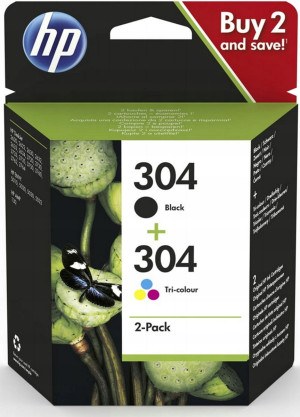 Tusze HP 304 (Czarny + Kolor)