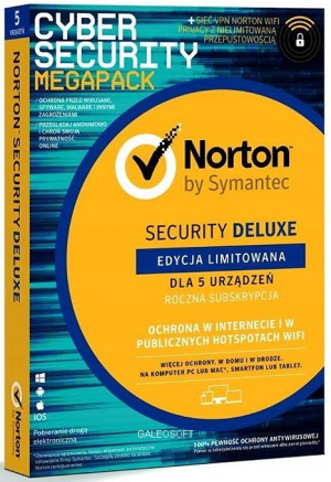 Antywirus Norton Security Deluxe 5 urządzeń 1 Rok BOX Edycja limitowana