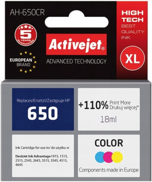 Tusz ActiveJet do HP 650 XL (Kolor)