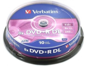 Płyty DVD+R DL Verbatim 8,5GB 8x cake 10 szt