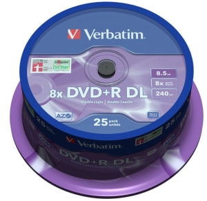 Płyty DVD+R DL Verbatim 8,5GB 8x cake 25 szt