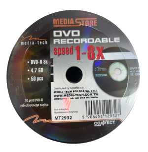 Płyty MEDIA-TECH DVD-R 4.7GB 8x 50 sztuk