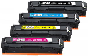 Tonery HP 220X (W2200X-W2203X) XL zamienniki - 7500 stron (Komplet)