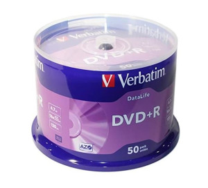 Verbatim DVD + R 4.7 GB 16x 50szt. Data life (43815)
