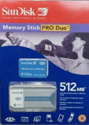 Karta pamięci Sandisk 512 MB MemoryStick PRO Duo + adapter
