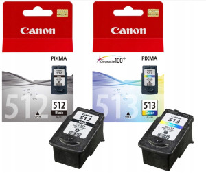 Tusze Canon PG-512 Czarny + CL-513 Kolor (Komplet)