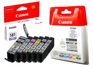 Tusze Canon PGI-580 CLI-581 + Photo Blue OEM (Komplet)