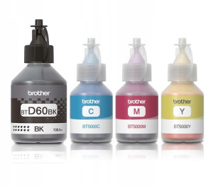 Tusze Brother BTD60BK + BT5000 - 7500 stron (Komplet)