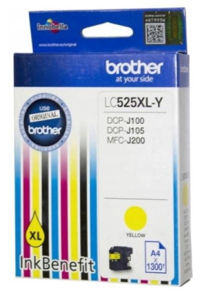 Tusz Brother LC-525 XL - 1300 stron (Żółty)