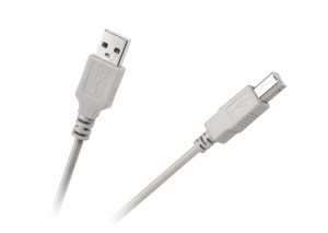 Kabel do drukarki USB 2.0 A-B M/M biały 1,8 Metra