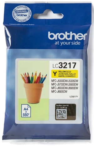 Tusz Brother LC-3217Y Żółty - 550 stron (Żółty)