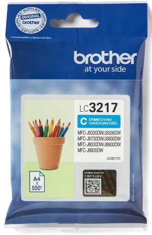 Tusz Brother LC-3217C - 550 stron (Niebieski)