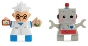 Little Tikes - Klocki Waffle - Figurki 2-Pak Naukowiec i Robot 644047