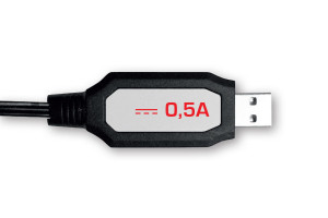 Carrera RC - Kabel do ładowania USB 500mA dla akumulatorów LiFePo4 3,2V 600065