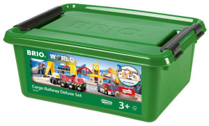 Brio Kolejka - Zestaw drewnianej kolejki Cargo Deluxe 33097