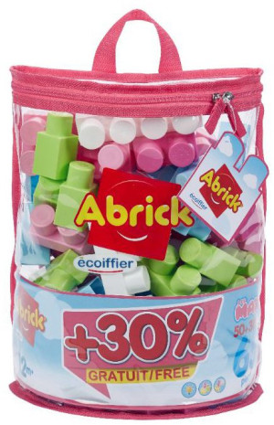Ecoiffier Abrick - Klocki w torbie + 30% Gratis 65 elem. 7349 01