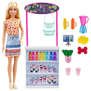 Barbie - Zestaw Barek Smoothie Lalka + Akcesoria GRN75