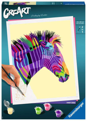 Ravensburger - CreArt Zebra Malowanie po numerach 289943