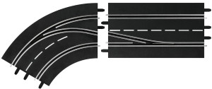 Carrera DIGITAL 124/132 - Zakręt w lewo ze zmianą pasa 30362