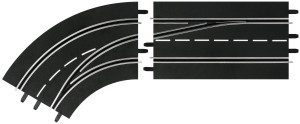 Carrera DIGITAL 124/132 - Zakręt w lewo ze zmianą pasa 30363