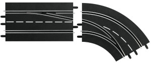 Carrera DIGITAL 124/132 - Zakręt w prawo ze zmianą pasa 30365