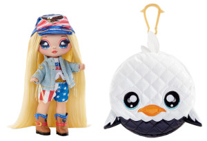 Na! Na! Na! Surprise - Lalka Erika Featherton + Pomponowa Torebka 2w1 Seria Glam 2 579281