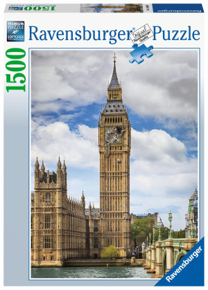 Ravensburger - Puzzle Zabawny kot na zegarze Big Ben 1500 elem. 160099