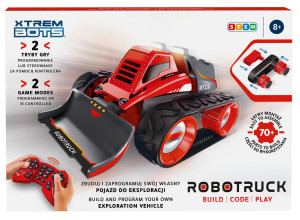 Xtrem Bots - Zdalnie sterowany pojazd Robo Truck do zbudowania i programowania BOT380971