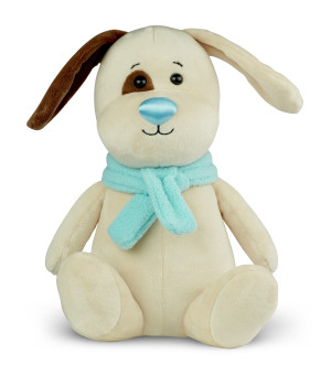 Kolorowe Noski - Kremowy piesek z niebieskim noskiem Maskotka pluszowa DKL0065