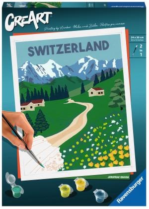 Ravensburger - CreArt Szwajcaria krajobraz Malowanie po numerach 235360