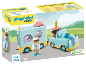 Playmobil - 1.2.3 Szalony Donut Truck z funkcją układania i sortowania 71325