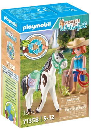 Playmobil - Horses of Waterfall Ellie i klacz Sawdust ćwiczące western riding 71358