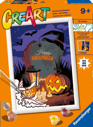 Ravensburger - CreArt Halloweenowy nastrój Malowanie po numerach 237135