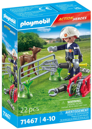 Playmobil - Action Heroes Straż Pożarna Ratowanie zwierząt 71467