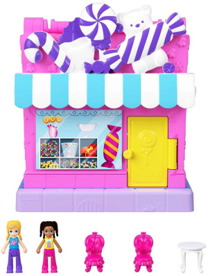 Polly Pocket - Pollyville Sklepik ze słodyczami + 2 laleczki HNB03