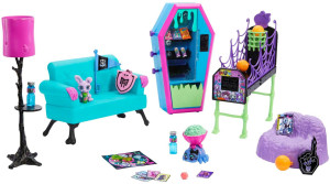 Monster High - Salonik uczniów Zestaw z mebelkami i akcesoriami HNF67