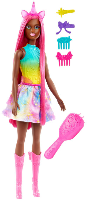 Barbie - Lalka jednorożec z długimi włosami HRR01