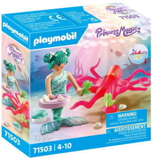 Playmobil - Princess Magic Syrenka ze zmieniającą kolory ośmiornicą 71503