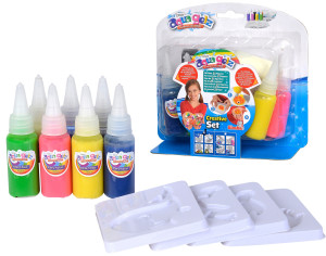 Aqua Gelz - Zestaw kreatywny 7 butelek żelu + 4 foremki 6322562