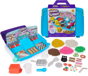 Kinetic Sand - Walizka z piaskiem kinetycznym Grill N'Scoop Diner 907 g + 27 akcesoriów 20143895