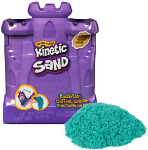 Kinetic Sand - Zamek Walizka z turkusowym piaskiem kinetycznym 454 g 20144689