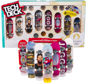 Tech Deck - Zestaw ośmiu deskorolek fingerboard Competition Legends Paris 2024 20147679